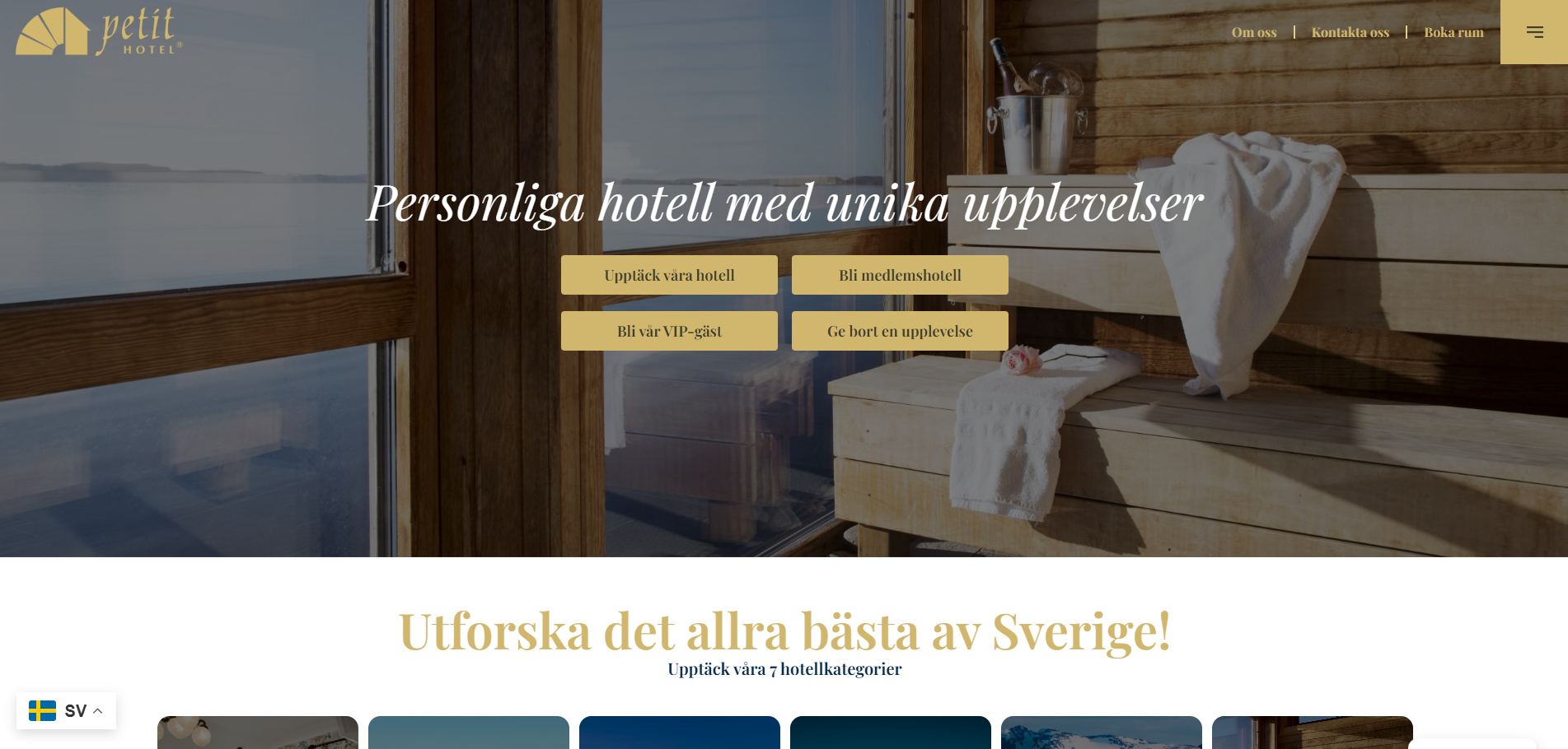 Petit Hotel website